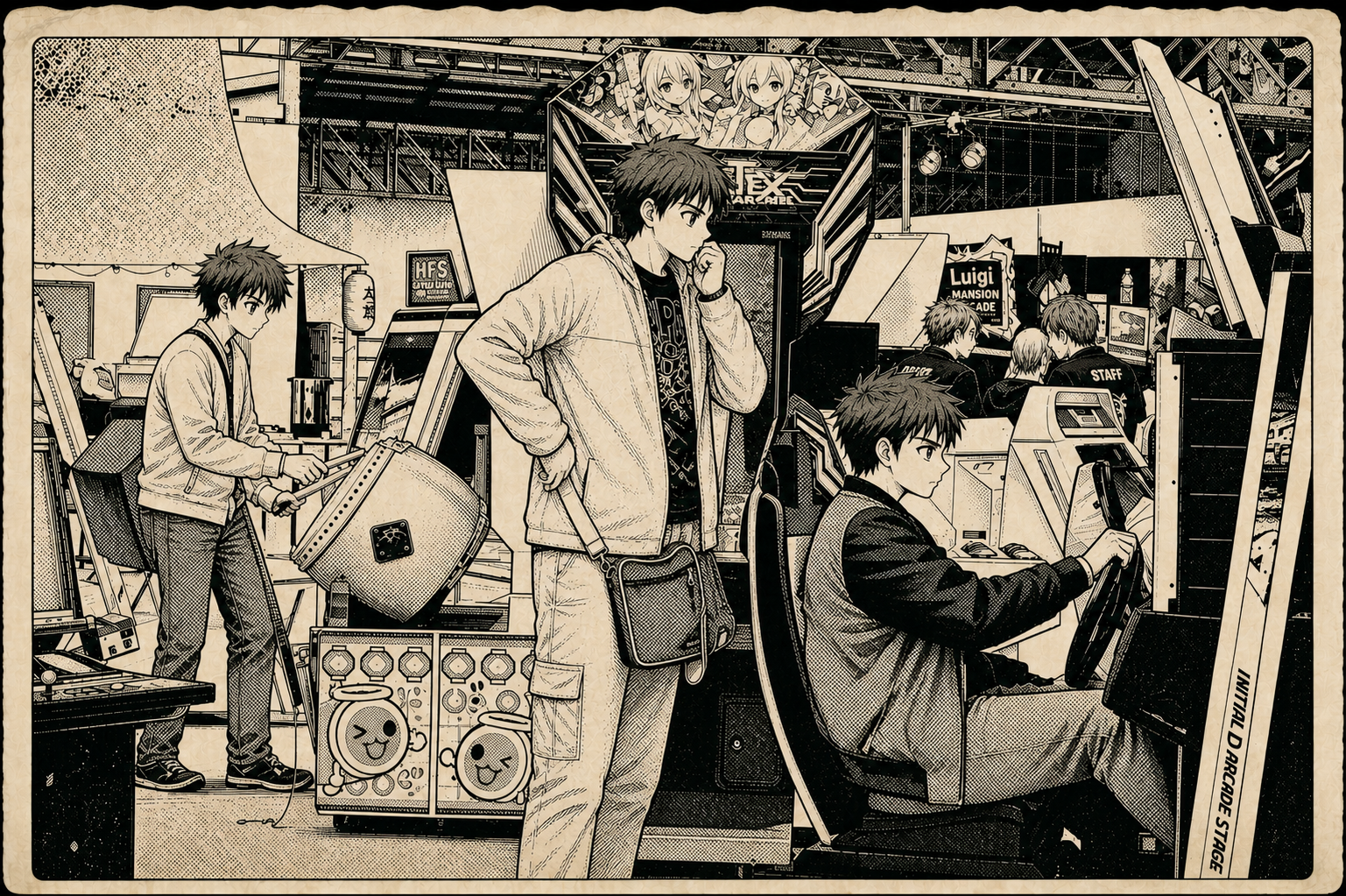 Ambiance HFS Summer — bornes d'arcade vintage